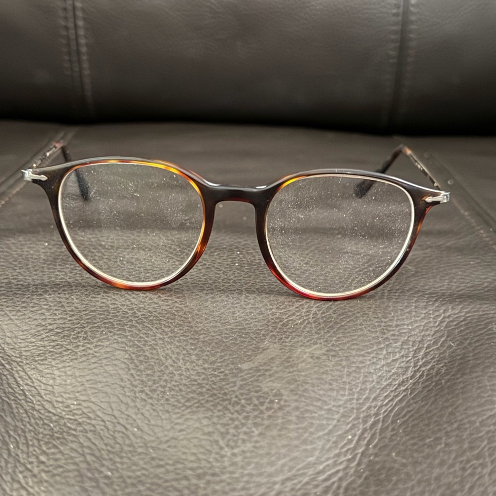 Persol Tortoiseshell Round Frames - Brown & Black… - image 1